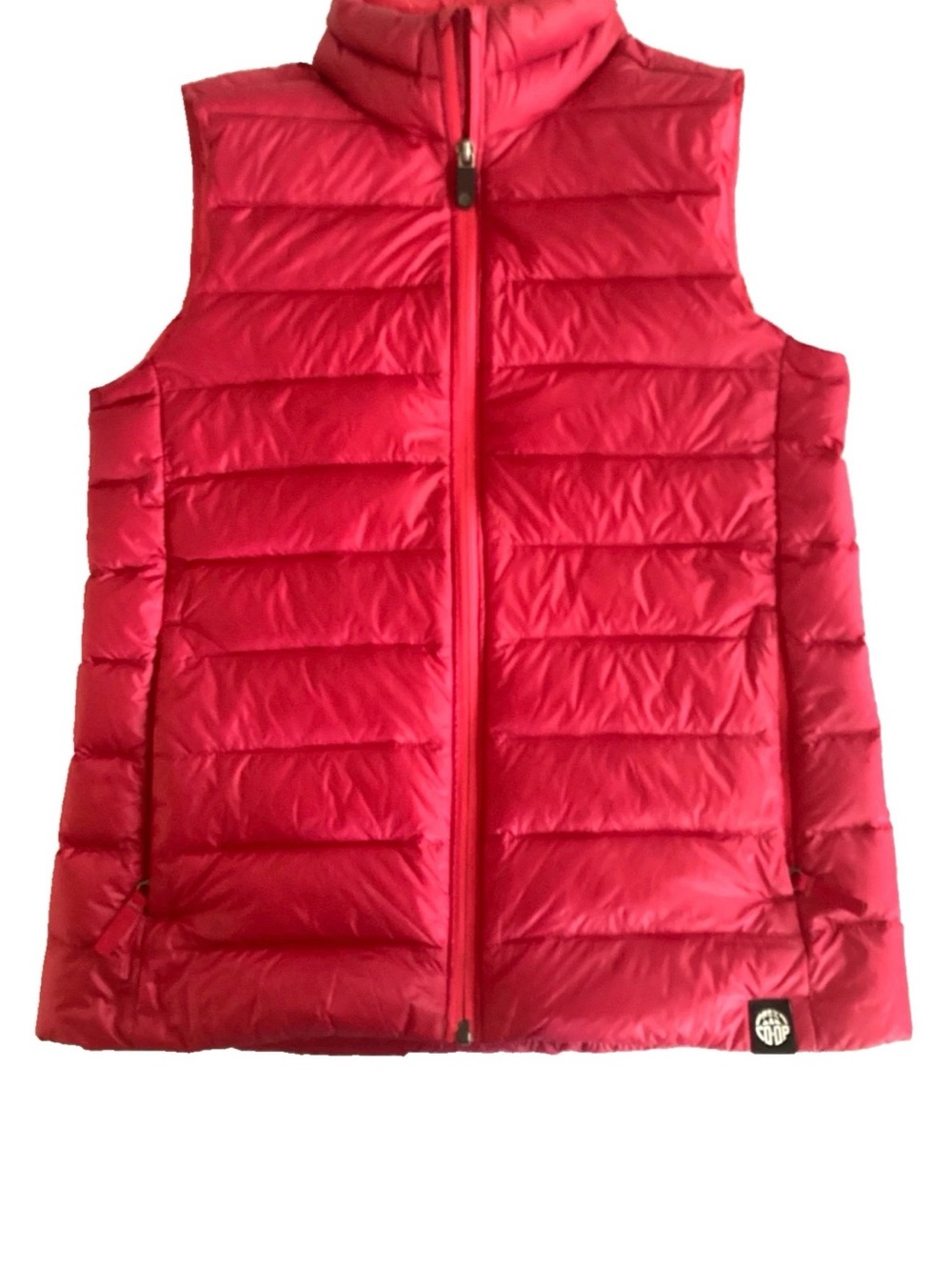 Large REI Co-op fuchsia/orange down vest. Very warm! Perfect condition!